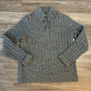 Eddie Bauer Wool Pullover 3-Button Large-Tall LT